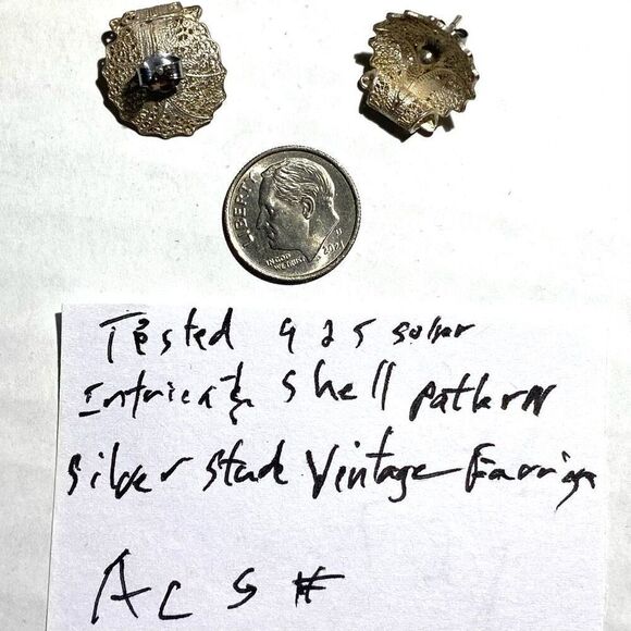 ACS# Silver Sea Coral Earrings - Picture 7 of 7